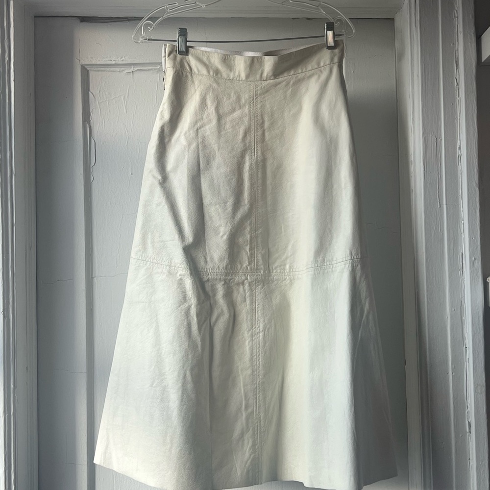 Rachel Comey White Leather Content Skirt